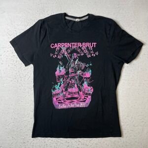 Kariban Carpenter Brut T-Shirt Mens Large Black Leather Patrol Tour 2018 Graphic
